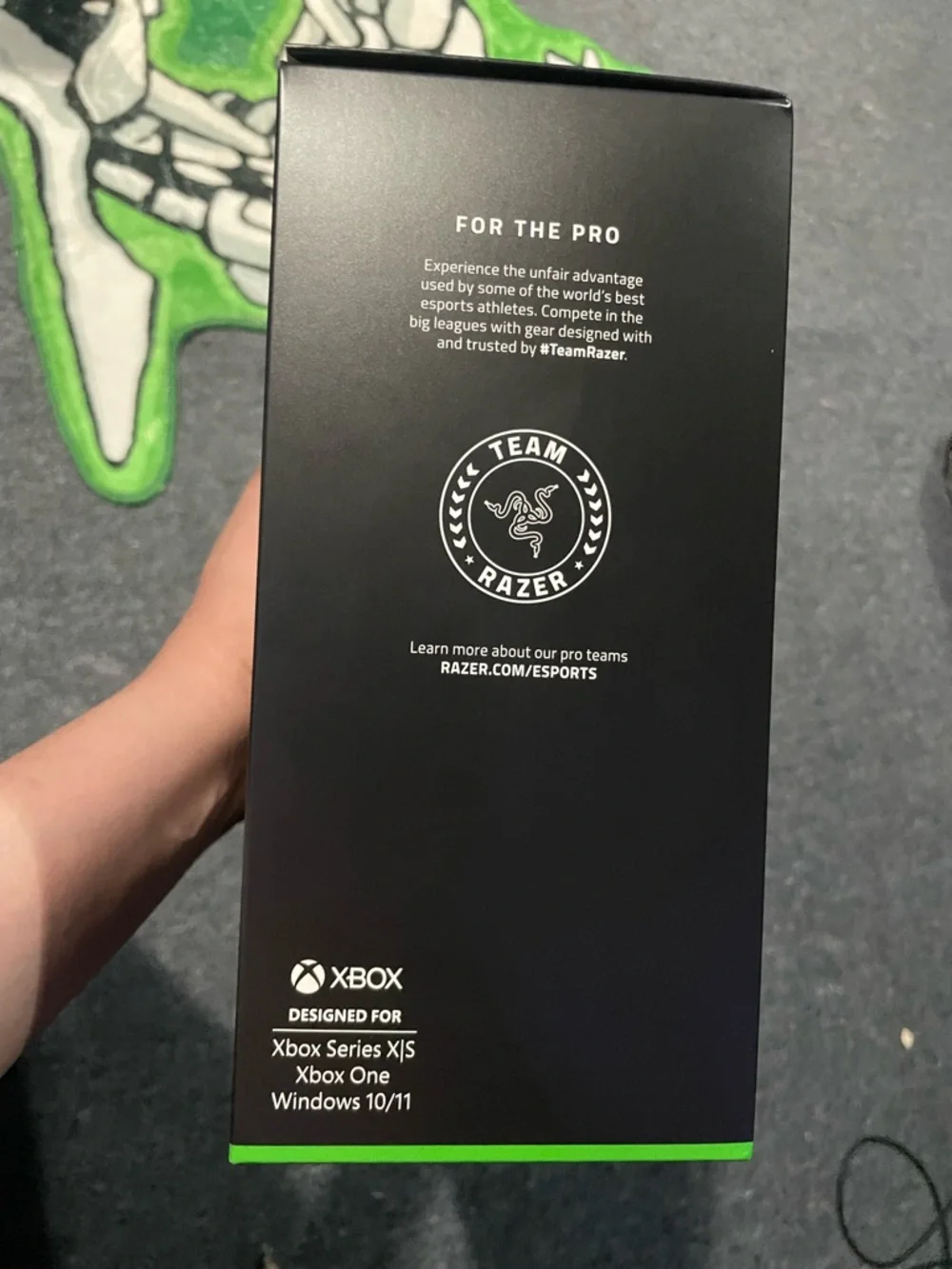 Razer Black Gaming Headset Box in Black with Green Accent